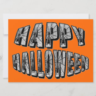 Inbjudan till Happy halloween Spiders & Spindelnät