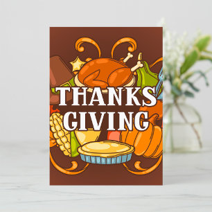 Inbjudan till Happy thanksgiving-dagen