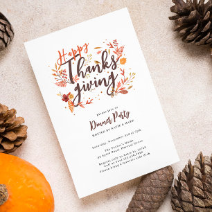Inbjudan till happy thanksgiving-partiet