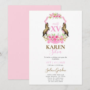 Inbjudan till häst Quinceanera