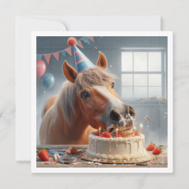 Inbjudan till hästätkakor på födelsedagen, Horse L