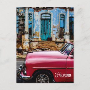 Inbjudan till Havana Cuba Red Vintage bil
