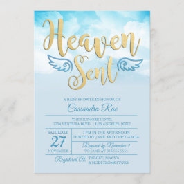 Inbjudan till Heaven Sent Baby Shower