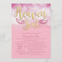 Inbjudan till Heaven Sent Baby Shower