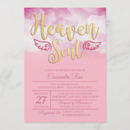 Inbjudan till Heaven Sent Baby Shower