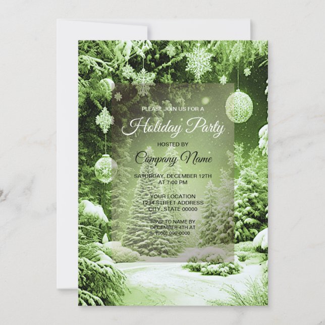 Inbjudan till Helgdag av grönt Träd jul i Bollar (Framsida)