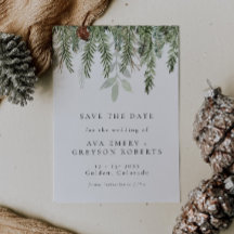 Inbjudan till Helgdag Bröllop spara datum