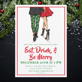 Inbjudan till helgdag Cocktail-part | Festive par