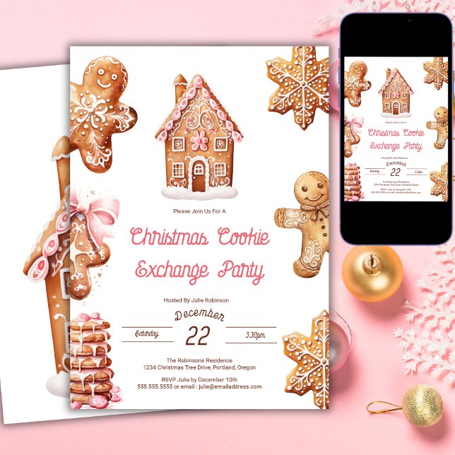Inbjudan till Helgdag Cookie Exchange-part (Skapare uppladdad)
