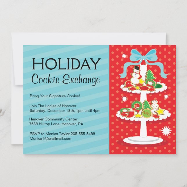 Inbjudan till Helgdag Cookie Exchange Party (Framsida)