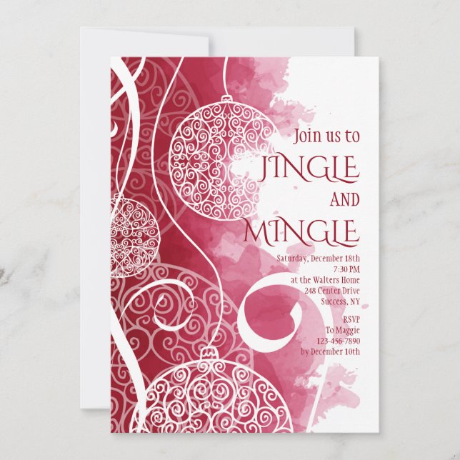 Inbjudan till helgdag dekor (Framsida)