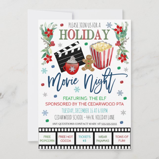 Inbjudan till Helgdag filmkväll (Framsida)