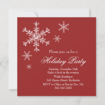 Inbjudan till Helgdag Glamor-partiet (röd)