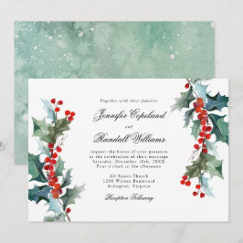 Inbjudan till helgdag Grey Watercolor Wedding