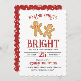 Inbjudan till helgdag julklapp för Baking Party