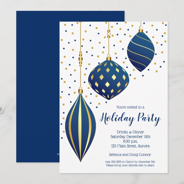 Inbjudan till Helgdag Julprydnadsföremål (Fram/baksida)