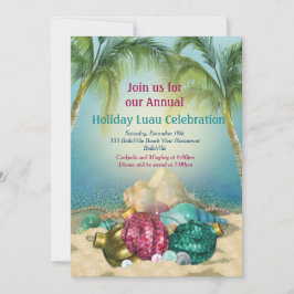 Inbjudan till helgdag Luau Beach-partiet