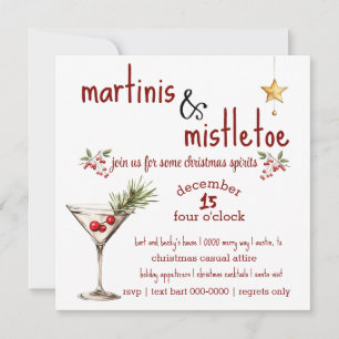 Inbjudan till helgdag Martini och Mistletoe-part
