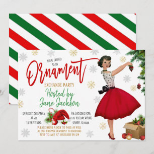 Inbjudan till Helgdag Ornament Exchange Party