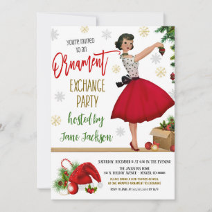 Inbjudan till Helgdag Ornament Exchange Party