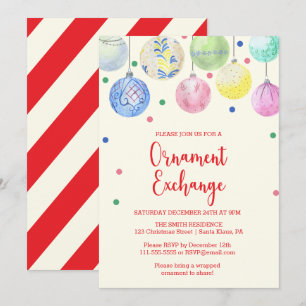 Inbjudan till Helgdag Ornament Exchange Party