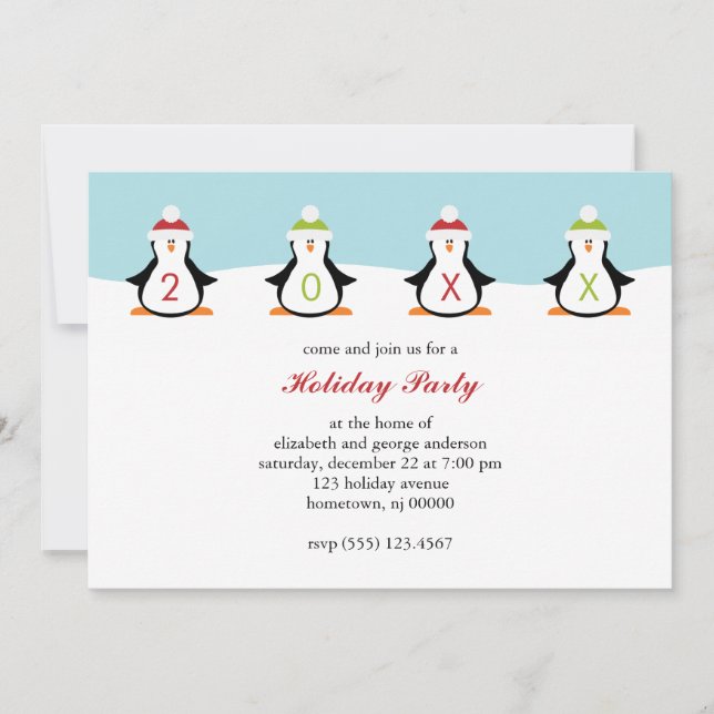 Inbjudan till helgdag Penguins (Framsida)