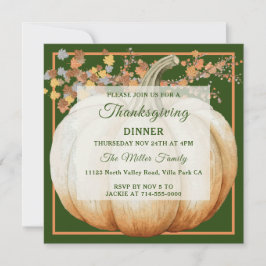 Inbjudan till helgdag Pumpkin-Thanksgiving på midd