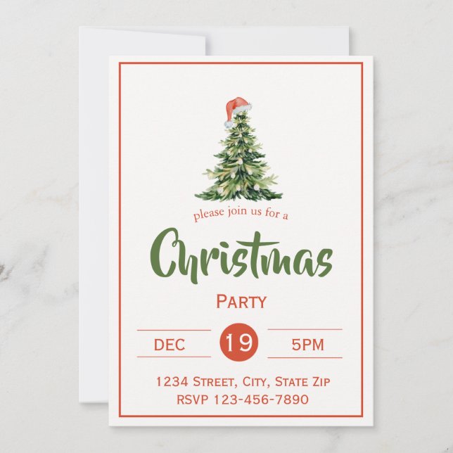 Inbjudan till Helgdag Rustic Julgran | Farmhou (Framsida)