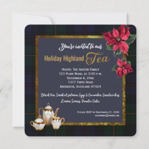 Inbjudan till helgdag Scottish Aeftermiddag Tea Pa
