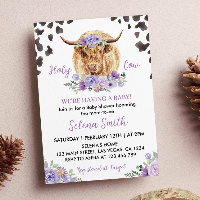 Inbjudan till heliga Cow Baby Shower (Skapare uppladdad)