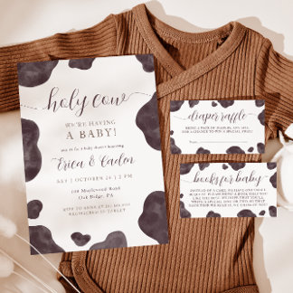 Inbjudan till heliga Cow Baby Shower