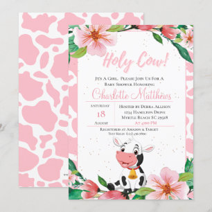 Inbjudan till heliga Cow Baby Shower