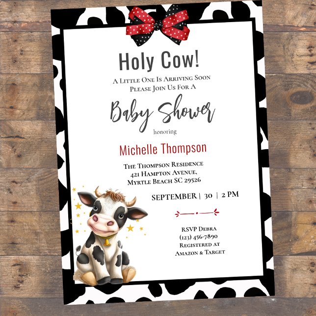 Inbjudan till heliga Cow Girl Baby Shower (Skapare uppladdad)