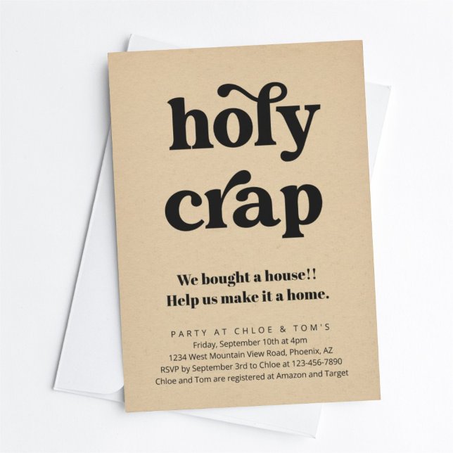 Inbjudan till Heliga Crap Houseuppvärmningspartiet (Skapare uppladdad)