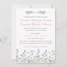 Inbjudan till hemlig Garden Watercolor-Blommigt