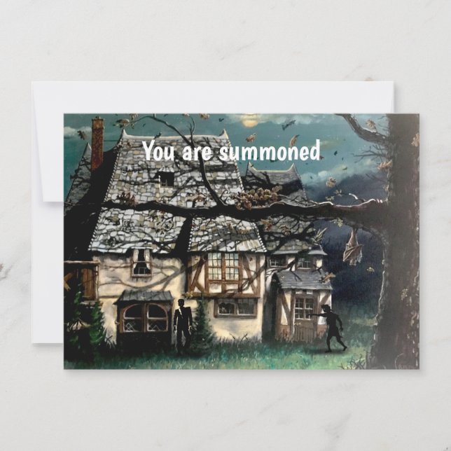 Inbjudan till hemmet i halloween fest (Framsida)