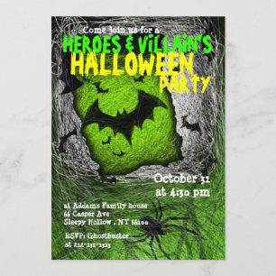 Inbjudan till Hero Villian Halloween fest Fladderm