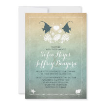 Inbjudan till herr och fru Fish Beach bröllopsdag