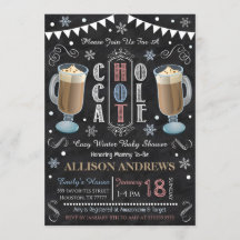 Inbjudan till hetten Chocolate Baby Shower