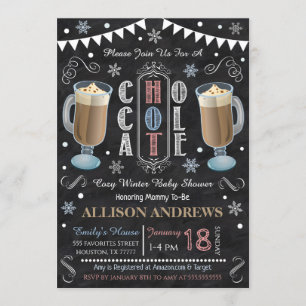 Inbjudan till hetten Chocolate Baby Shower