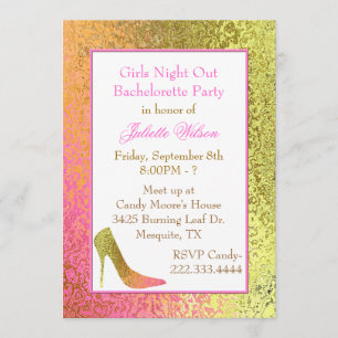 Inbjudan till High Heel Foil See Bachelorette Part