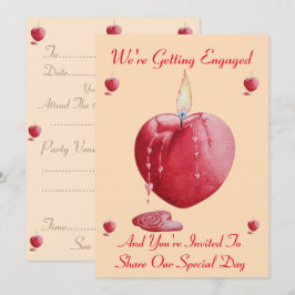 Inbjudan till hjärtformade ljus i kärlek