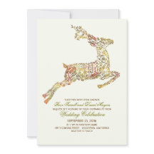 Inbjudan till Hjort Fall Woodland Wedding