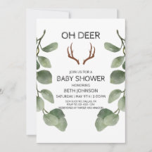 Inbjudan till hjort Lumberjack Baby Shower