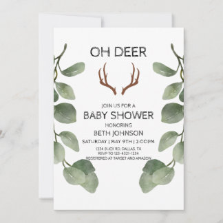 Inbjudan till hjort Lumberjack Baby Shower