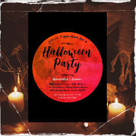 Inbjudan till höger om Blood Måne Halloween fest