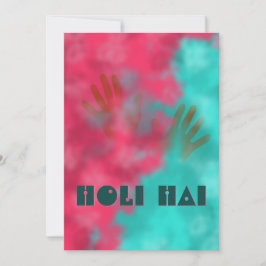 Inbjudan till Holi Powder och Händer