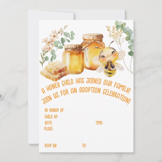 Inbjudan till honungsbin (Framsida)