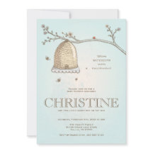 Inbjudan till honungsbin Baby Shower