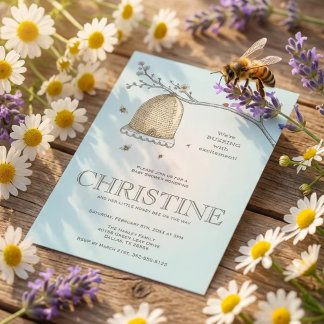 Inbjudan till honungsbin Baby Shower